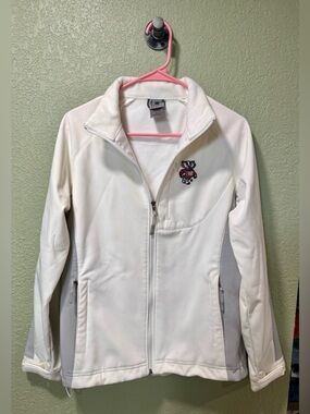 Wisconsin Badgers Colosseum Athletics White Softshell Jacket Size L